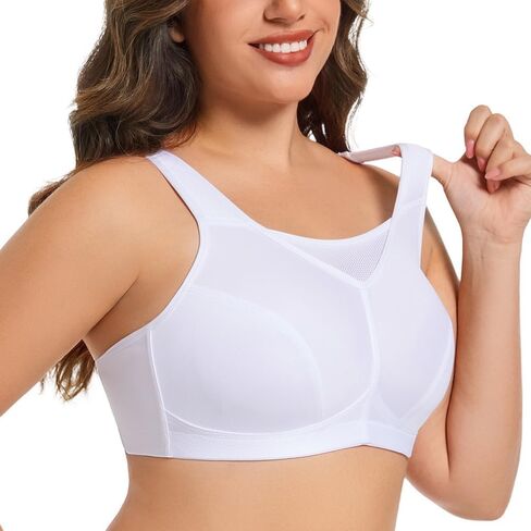 TELIMUSSTO Women's Sports Bra Wirefree Full Coverage Plus Size Comfort Non Padded Bra for Women in Kuwait