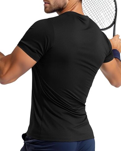 Ficerd 3 Pcs Men's Big and Tall Quick Drying Shirts Plus Size Workout Mesh Shirt Short Sleeve Crew Neck Top Sport Fishing Tee in Saudi Arabia