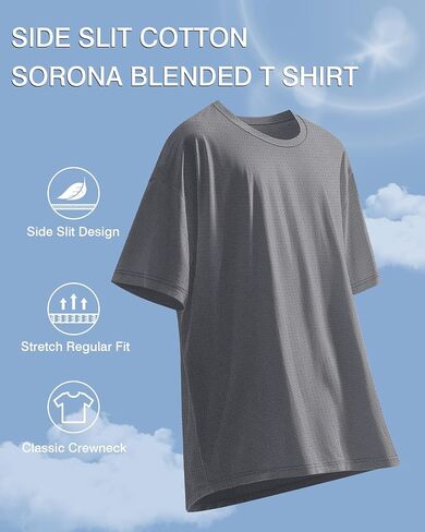 Ficerd 3 Pcs Men's Big and Tall Quick Drying Shirts Plus Size Workout Mesh Shirt Short Sleeve Crew Neck Top Sport Fishing Tee in Saudi Arabia