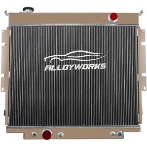 ALLOYWORKS 4 Row Core All Aluminum Radiator for 1983-1994 Ford F150 F250 F350 F59 6.9L 7.3L V8 AT/MT in Kuwait
