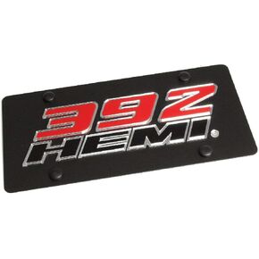 Compatible with Hemi 392 Black Stainless Steel License Plate in Saudi Arabia