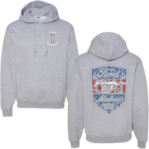 Wild Bobby Ford Mustang Boss 302 Classic USA Retro Logo Cars and Trucks Front and Back Hoodie Sweatshirt in Saudi Arabia