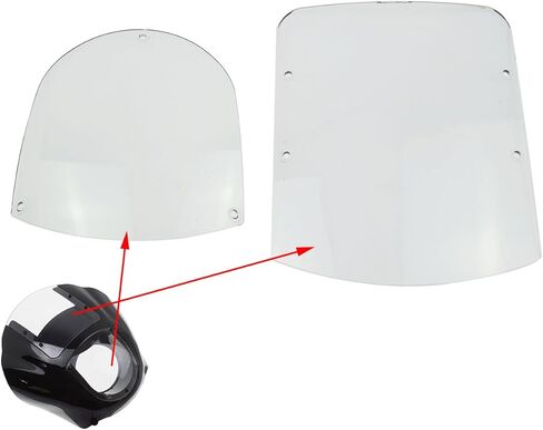 HDBUBALUS Motorcycle ABS Windshield Quarter Fairing Kit Fit for Sportster XL 883 1200 1988-2024 Dyna Models 1995-2005 FXR 1986-1994 Clear in Saudi Arabia
