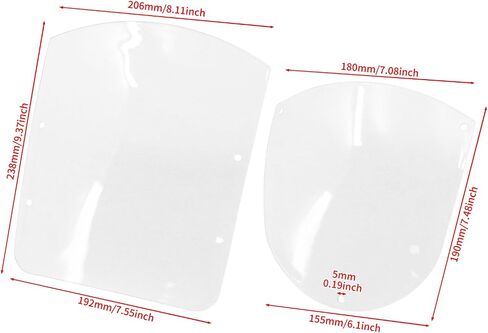HDBUBALUS Motorcycle ABS Windshield Quarter Fairing Kit Fit for Sportster XL 883 1200 1988-2024 Dyna Models 1995-2005 FXR 1986-1994 Clear in Saudi Arabia