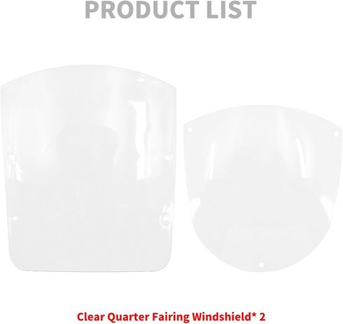 HDBUBALUS Motorcycle ABS Windshield Quarter Fairing Kit Fit for Sportster XL 883 1200 1988-2024 Dyna Models 1995-2005 FXR 1986-1994 Clear in Saudi Arabia