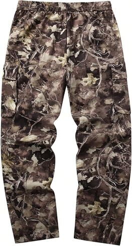 رجال سروال شحن الخصر CAMO CAMO يطبع بنطلون طويل الشارع مع جيوب in Saudi Arabia