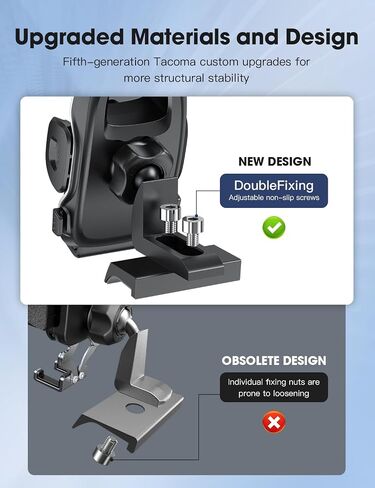 Upgraded Car Phone Holder with Adjustable Metal Base for Toyota Tacoma 2016-2023 One-Hand Operation, Strong Adhesive Dashboard iPhone Car Mount for 3rd Gen Tacoma 2017 2018 2019 2020 2021 2022 in Kuwait