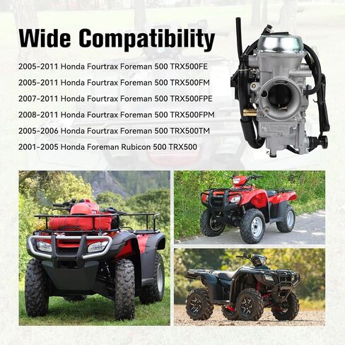 Rubicon 500 Carbetor Carb Cok Cable Kit for Fourtrax Foreman Rubicon 500 TRX500 2005-2011 TRX500FE TRX500FM TRX500FPE TRX500FPM TRX500TM ATV 4 Wheeler Quad Parts 16100-HN2-013 in Saudi Arabia