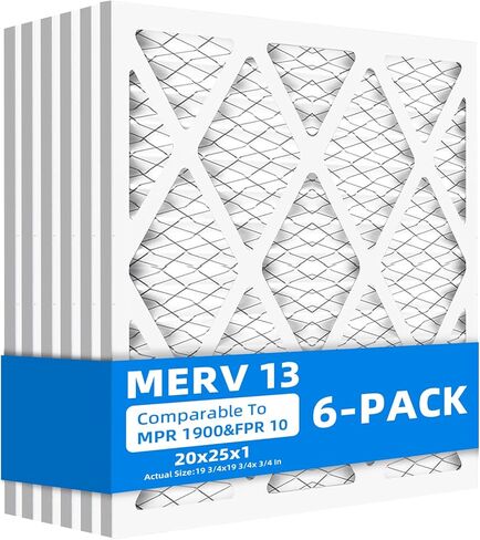 (3 عبوات) 20 × 24 × 1 مرشحات هواء للفرن، MPR 1900 & FPR 10، مرشح هواء مطوي MERV 13 (الحجم الفعلي: 19.38 بوصة × 23.38 بوصة × 0.75 بوصة) in Saudi Arabia