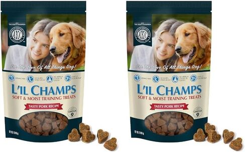 علاجات التدريب الناعمة والرطبة من American Kennel Club Lil Champs، نكهة الديك الرومي، جميع أحجام السلالات، 12 أونصة in Kuwait