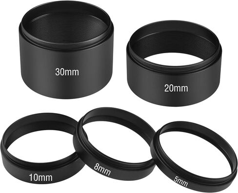 Alstar Astronomical 2"/M48-extension Tube Kit for Cameras and eyepieces -M48x0.75 on Both Sides - Length 8mm 10mm 20mm 30mm - for Better Astronomical Photography in Saudi Arabia