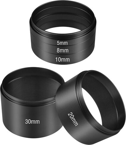 Alstar Astronomical 2"/M48-extension Tube Kit for Cameras and eyepieces -M48x0.75 on Both Sides - Length 8mm 10mm 20mm 30mm - for Better Astronomical Photography in Saudi Arabia