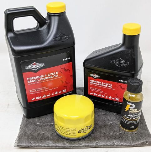Briggs & Stratton 66 Oz SAE 30 مجموعة تغيير الزيت W/ 696854 مرشح ومعالجة الوقود in Saudi Arabia