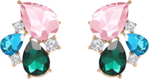 Rhinestone Stud Earrings Small Fancy Crystal Cluster Earrings for Women Brides Dainty Marquise Stud Earrings for Wedding Party Prom Jewelry Gift in Kuwait