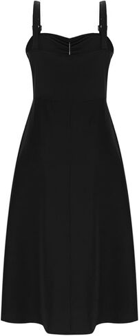 Womens Vintage Gothic Dress Sleevesless Dark Black Dresses Renaissance Medieval Victorian Halloween Cosplay Costume in Saudi Arabia