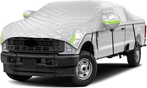 Hail Car Cover for Full-Size Truck 220-235 Inches Long, 4-Layer Thickened Cotton Fabric Cover Protector, Custom Fit Folding Sun Shade Protection Blocker Windshield Cover in Saudi Arabia