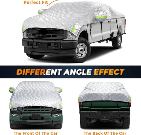 Hail Car Cover for Full-Size Truck 220-235 Inches Long, 4-Layer Thickened Cotton Fabric Cover Protector, Custom Fit Folding Sun Shade Protection Blocker Windshield Cover in Saudi Arabia