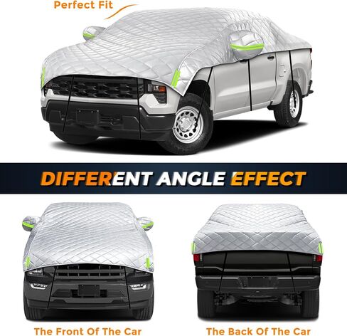 Hail Car Cover for Full-Size Truck 220-235 Inches Long, 4-Layer Thickened Cotton Fabric Cover Protector, Custom Fit Folding Sun Shade Protection Blocker Windshield Cover in Saudi Arabia