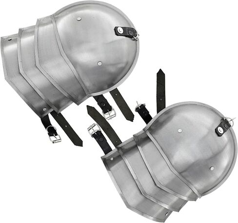 Armory Replicas ™ 18 Gauge Neck Armor مع الأشرطة الجلدية لـ LARP ، الأزياء وإعادة التشريع in Kuwait