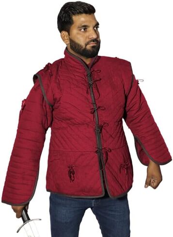 GAMBESON THICK PADDED COSTUME DRESS JACKET QUILTED COTTON SCA LARP in Saudi Arabia