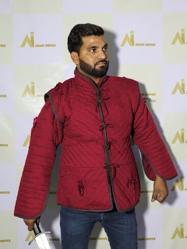 GAMBESON THICK PADDED COSTUME DRESS JACKET QUILTED COTTON SCA LARP in Saudi Arabia