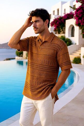 Stacy Adams Men's Fancy Crochet Shirt in Saudi Arabia