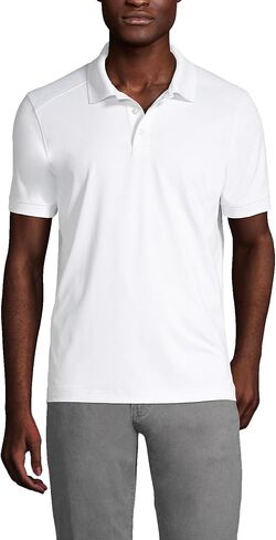 Lands' End Men's Short Sleeve Rapid Dry Active Polo Shirt in Saudi Arabia