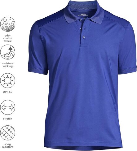 Lands' End Men's Short Sleeve Rapid Dry Active Polo Shirt in Saudi Arabia