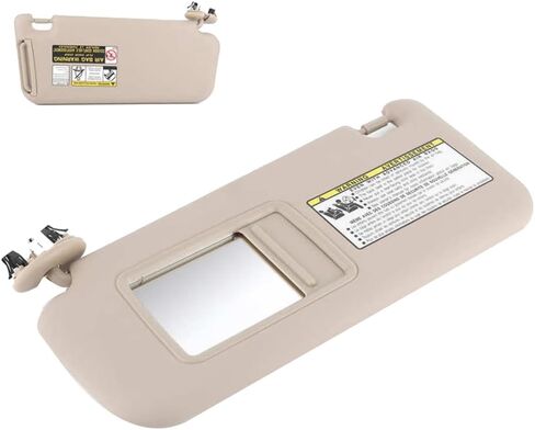 1PAIR Beige Sunvisor Cover 74320-42501-A1 74320-42501-B3 لـ Toyota for RAV4 2005-2013 Car Sunshade Marror in Saudi Arabia