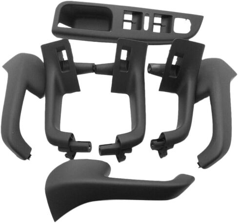 7pcs أسود مقبض الباب الداخلي تبديل نافذة التبديل غلاف الإطار للغولف 5 gti-mk5 jetta inner armrest 1k0 868 in Saudi Arabia