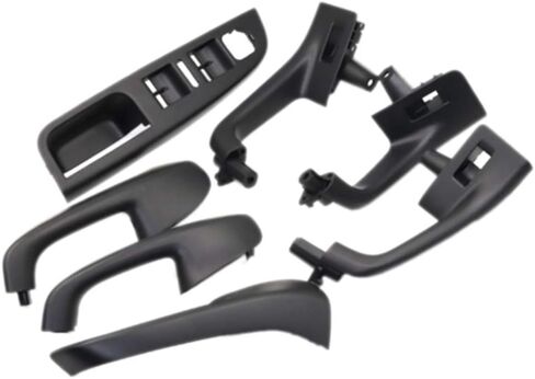 7pcs أسود مقبض الباب الداخلي تبديل نافذة التبديل غلاف الإطار للغولف 5 gti-mk5 jetta inner armrest 1k0 868 in Saudi Arabia