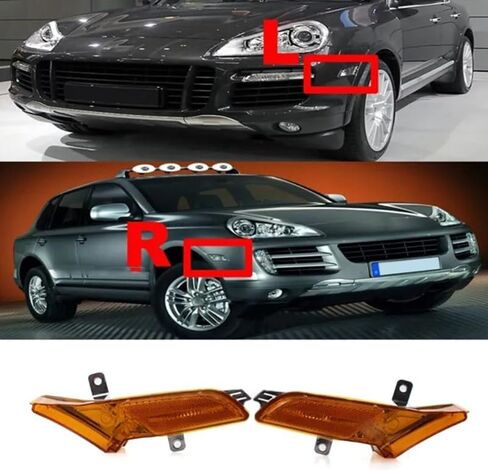 Front Side Marker Turn Signal Light Without Bulbs for Porsche Cayenne 2007-2010 95563103610 95563103510 in Saudi Arabia