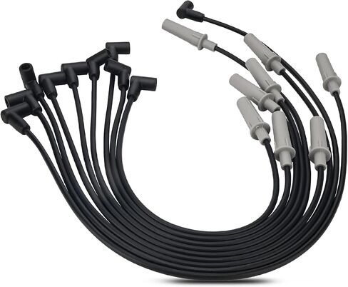 9388T High Performance Low Resistance Engine Spark Plug Wire Set for 1992-2003 Dodge Dakota Durango Ramcharger Replace# 9388T 19307633 (Set of 9) in Saudi Arabia