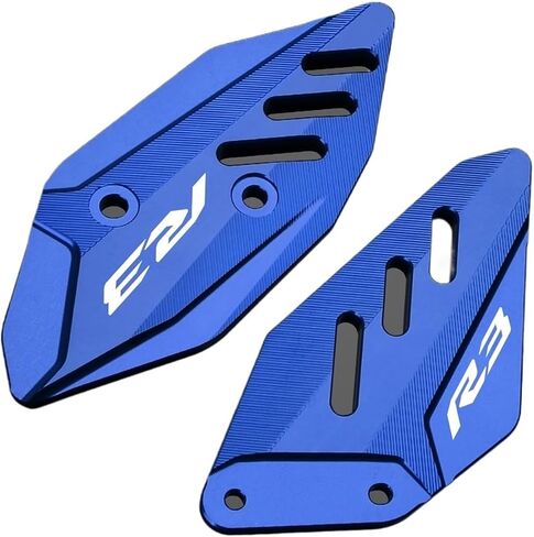 Compatible With YZF R3 YZF-R3 YZFR3 Motorcycle Accessories CNC Footpeg Footrest Rear Heel Plate Guard Protector(Black) in Kuwait