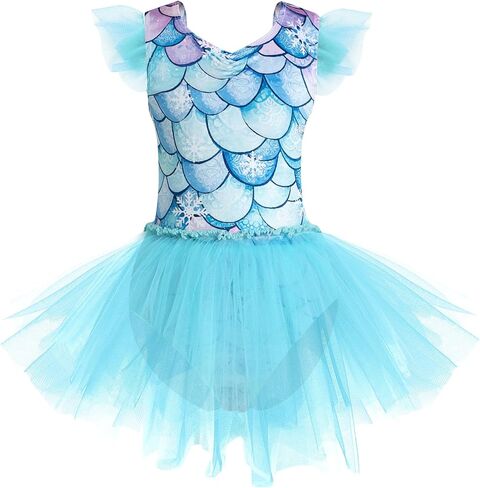 Phineein Girl Velvet Ballet Dance Leotard with Tutu Skirt Ballerina Outfit Sparkly Sequin Gymnastics Dress in Kuwait