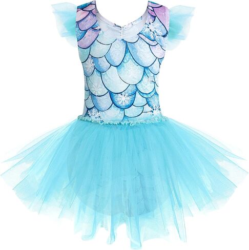 Phineein Girl Velvet Ballet Dance Leotard with Tutu Skirt Ballerina Outfit Sparkly Sequin Gymnastics Dress in Kuwait