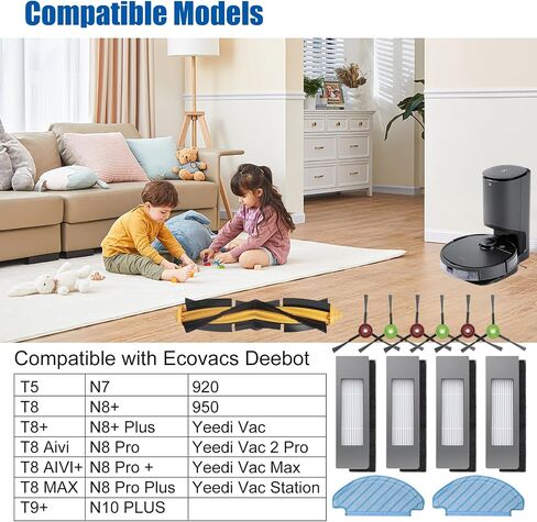 مرشحات بديلة لـ ECOVACS Deebot Ozmo T8 T8+ T8 Aivi T8 AIVI+ T8 MAX T9+ T5 N8+ / N8+ N8 Pro N8 Pro + / N8 Pro+ N10 + N7 OZMO 920 950 لمكنسات محطة Yeedi Vac 2 Pro Vac Max Vac in Saudi Arabia