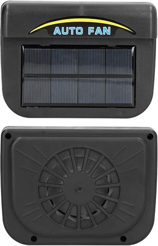 Air Vent Ventiatiator Window Windshield Auto Air Vent ، Solar Car Car Off Fan Solar Ventilator Ventilator Car Car Fan ، نظام التهوية الرادياتير ، 0.5W ، ABS (5.9 × 4.3 × 2.4 بوصة ، أسود) (لوحة كبيرة) ، ج in Saudi Arabia