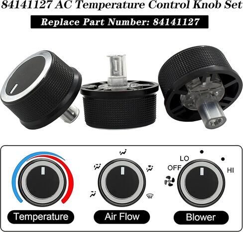 RLDYM AC Control Control knob 3pcs متوافق مع 2008-2021 شيفروليه ، للفترة 2008-2017 GMC Savana 84141127 in Saudi Arabia