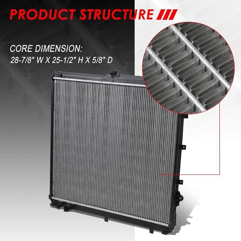 Auto Dynasty Radiator Compatible with 2007-2014 Toyota Tundra 4.0L, DPI 2993 Factory Style 1-Row Cooling Radiator, Aluminum Core in Saudi Arabia