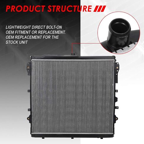 Auto Dynasty Radiator Compatible with 2007-2014 Toyota Tundra 4.0L, DPI 2993 Factory Style 1-Row Cooling Radiator, Aluminum Core in Saudi Arabia