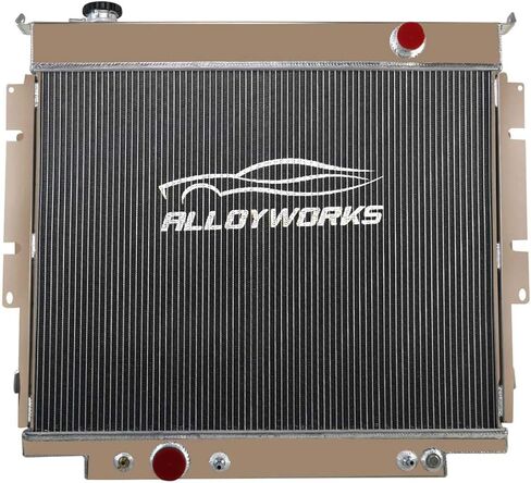 ALLOYWORKS 4 Row Core All Aluminum Radiator for 1983-1994 Ford F150 F250 F350 F59 6.9L 7.3L V8 AT/MT in Kuwait