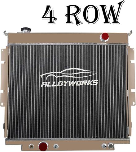ALLOYWORKS 4 Row Core All Aluminum Radiator for 1983-1994 Ford F150 F250 F350 F59 6.9L 7.3L V8 AT/MT in Kuwait