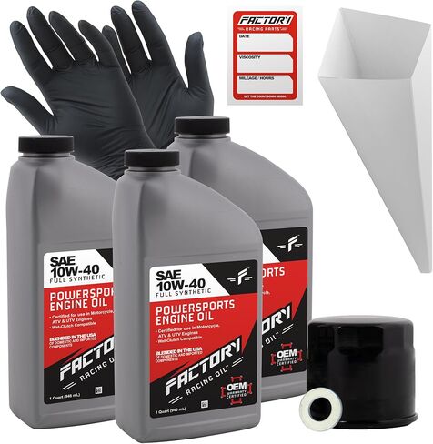 مجموعة تغيير الزيت المتوافقة مع Kawasaki Kaf820 Mule Pro-Fx/Fxt-تشمل 3 ربعات من الزيت الاصطناعي الكامل من 10 و 40 in Saudi Arabia