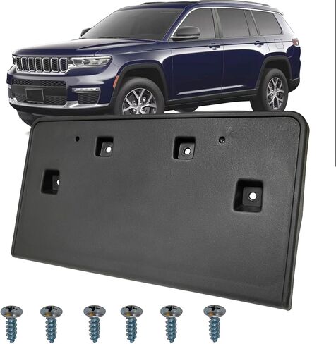 حامل اللوحة الأمامية لوحة رخصة الحامل لما قالته 2022 2023 2024 Jeep Grand Cherokee استبدال 68469472AA in Saudi Arabia