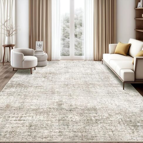 8x10 Area Rugs - Washable Rug for Living Room, Ultra-Thin Abstract Rug, Indoor Non-Slip Rug for Bedroom, Stain Resistant Large Area Rug, Super Soft Low Pile Rugs in Saudi Arabia