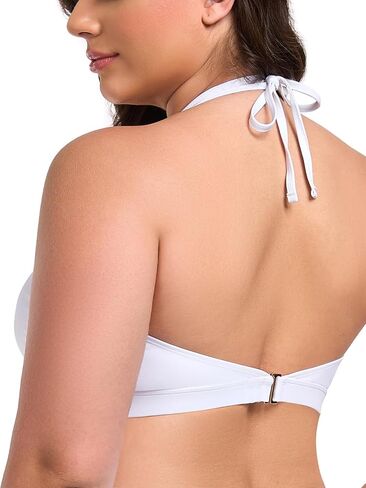 Ocean Blues Women's Plus Size Cutout Bikini Top Halter Swimsuit Top in Saudi Arabia
