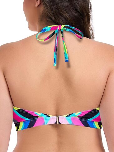 Ocean Blues Women's Plus Size Cutout Bikini Top Halter Swimsuit Top in Saudi Arabia