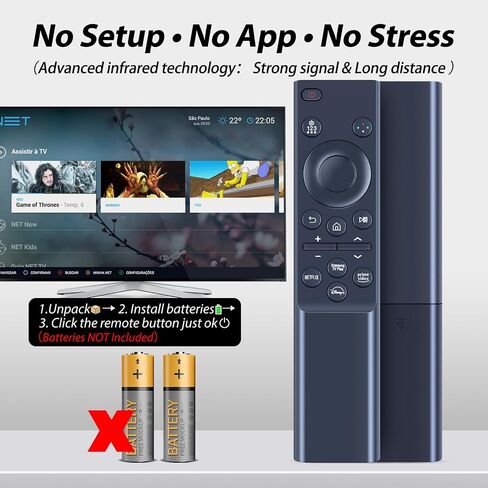 BN59-01388A Replacement Remote Control for Crystal UHD 4K CU7000 Series Smart TV with 4 Shortcuts in Saudi Arabia
