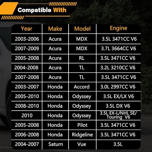 مجموعة غلاف صمام VS50773R متوافقة مع هوندا أكورد/أوديسي/كروسستور/طيار/اتفاق crosstour/ridgeline 3.5L ، ملاءمة لـ Acura MDX/RDX/RL/TL/TSX/ZDX 3.5L 3.7L V6 12341R70A00 in Kuwait